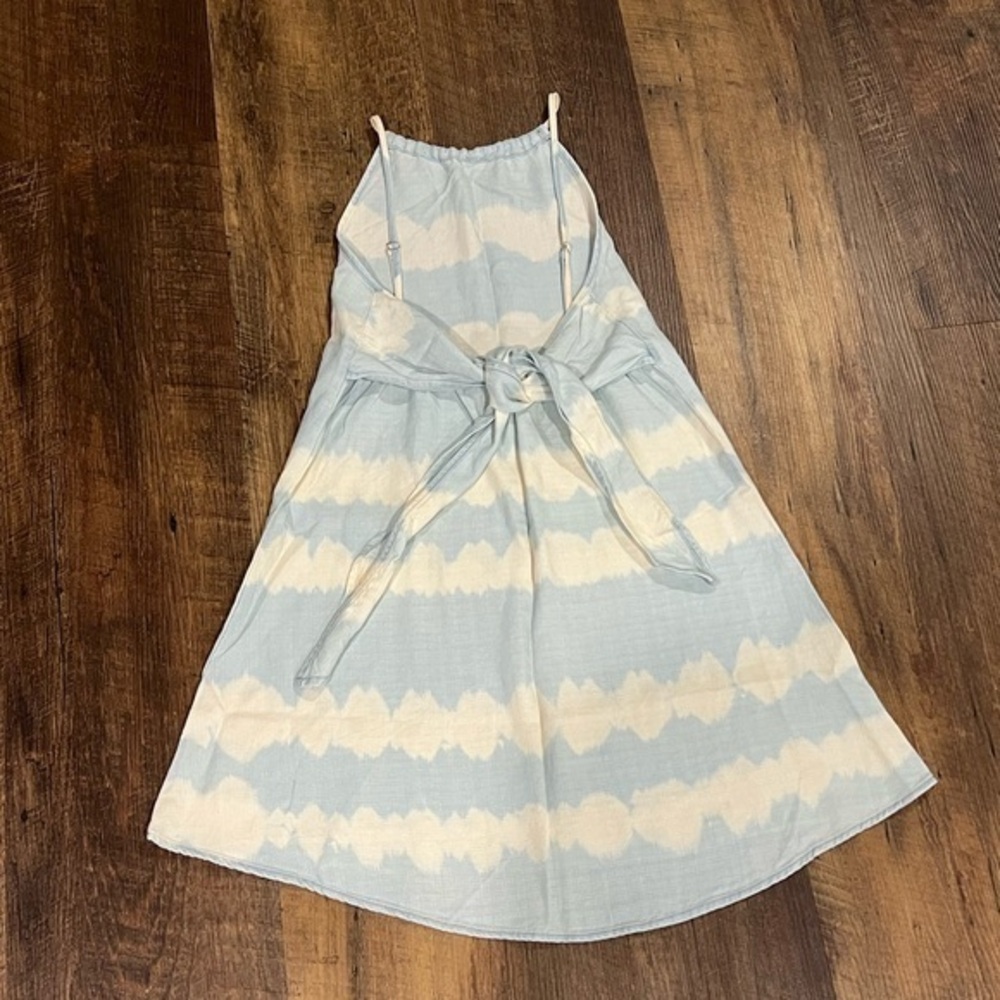 Cloth & Stone by‎ Anthropologie linen dress womens size extra small blue tye die - Picture 4 of 6